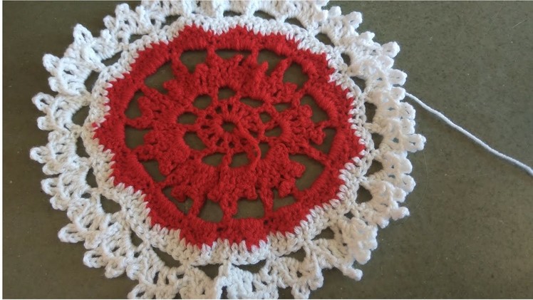 Handmade crochet tablecloth part(1.3) (Crocheted life)