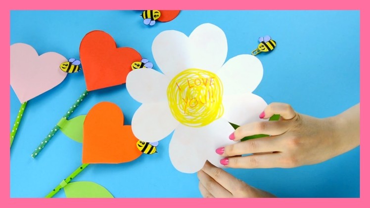 Heart Flower Craft - lovely Mother's Day craft for kids