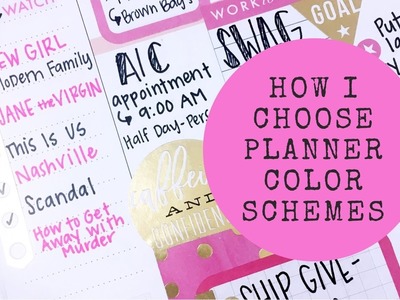 How I Choose Planner Color Schemes