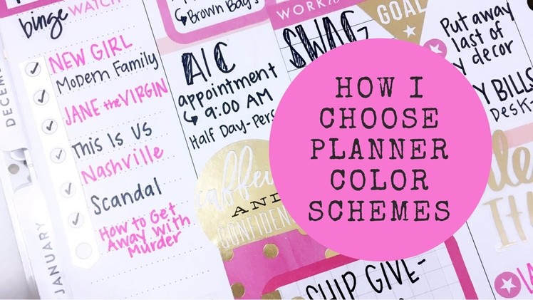 How I Choose Planner Color Schemes