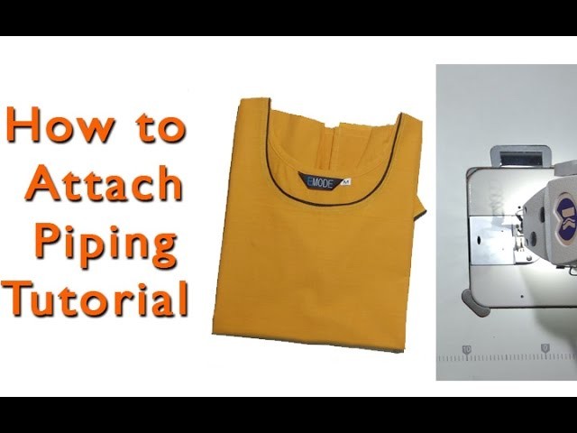 How to attach neck piping tutorial DIY