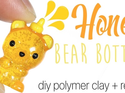 How to DIY Honey Bear Bottle Polymer clay Resin Tutorial