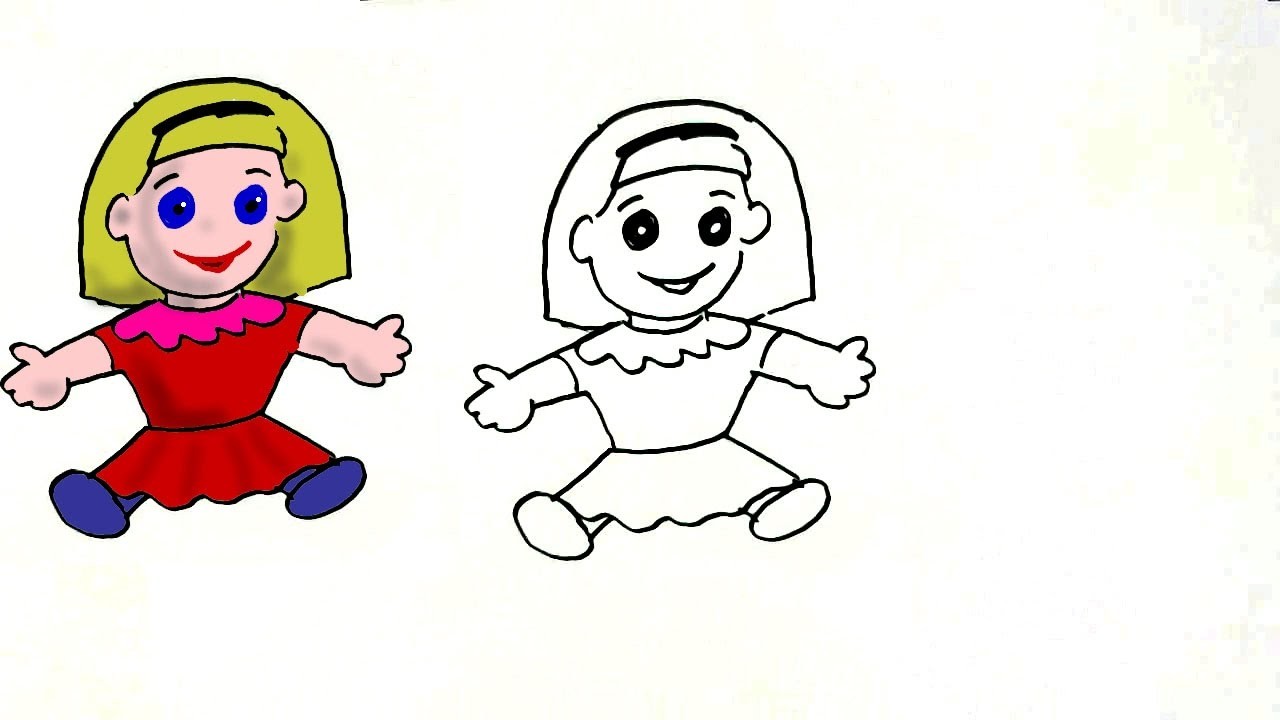 Игра куклу рисовать