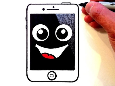 How to Draw a Cute Iphone - EASY
