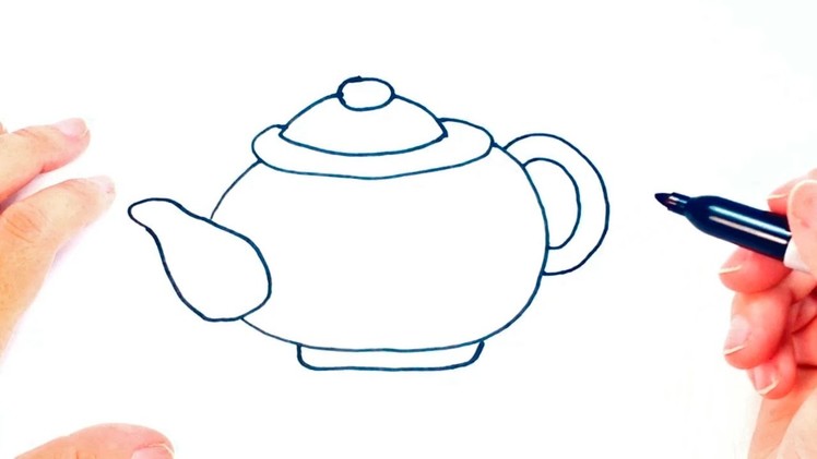 How to draw a Teapot for Kids | Teapot Easy Draw Tutorial
