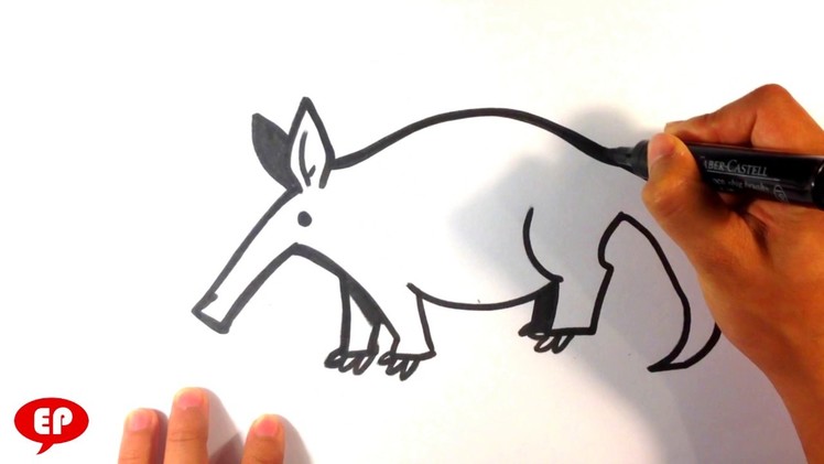 How to Draw an Aardvark (cute) - Easy Pictures to Draw