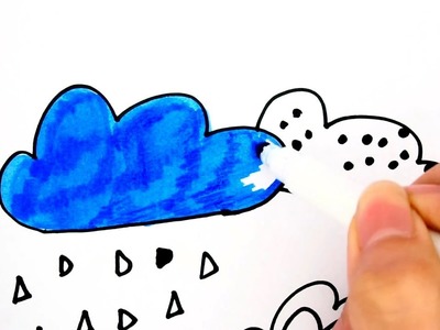 How To Draw Clouds - Learn To Draw and Coloring Clouds Easy