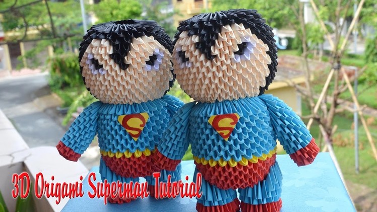 HOW TO MAKE 3D ORIGAMI SUPERMAN | DIY PAPER SUPERMAN