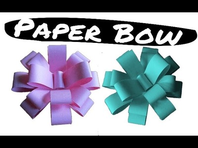How to Make - Easy Paper Bow - Step by Step Tutorial | DIY Easy paper bow gift wrap
