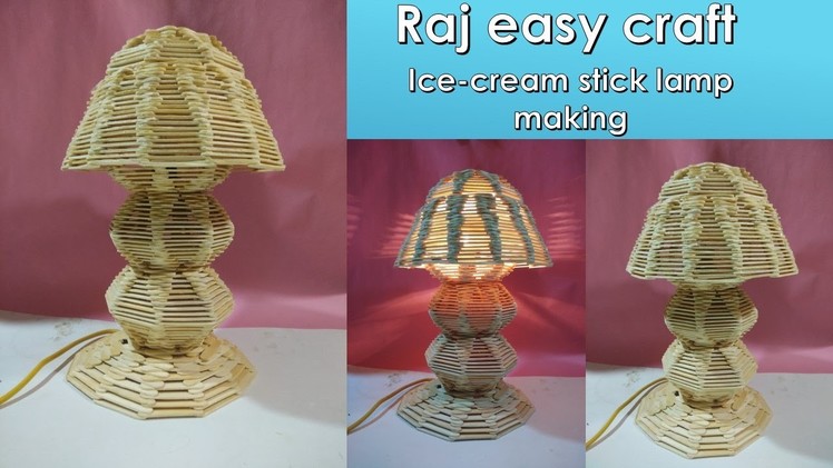 How to make popsicle stick lamp || crafts || DIY | ice cream stick craft