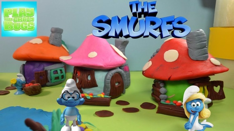 How to Make Smurf House Play Doh DIY Dreamworks Playdough Tutorial Village