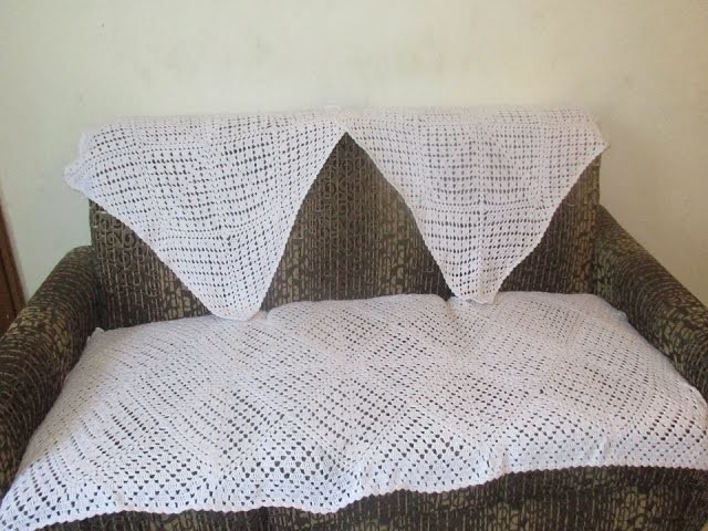 Making of square sofa cover using crochet [Hindi]