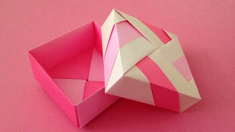 Origami Unit box with lid instructions 折り紙のユニット箱 簡単な折り方
