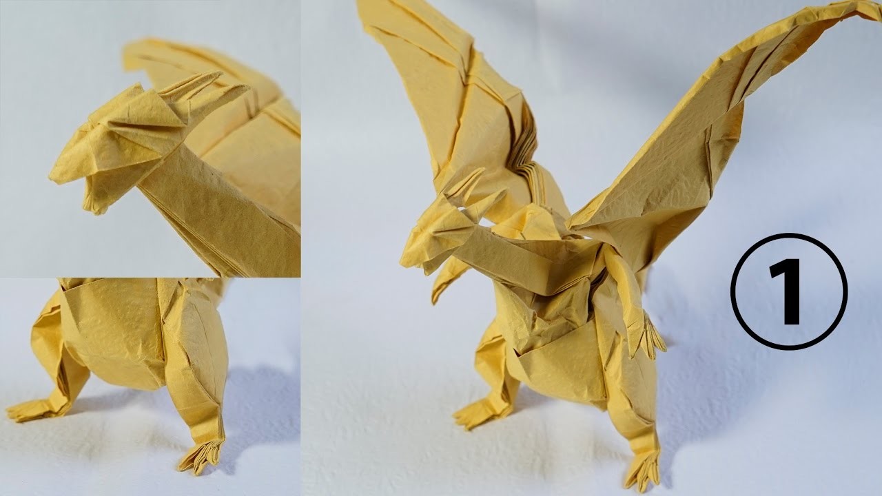 Paper Pokemon - Origami Charizard - リザードン Tutorial - Complex version ...