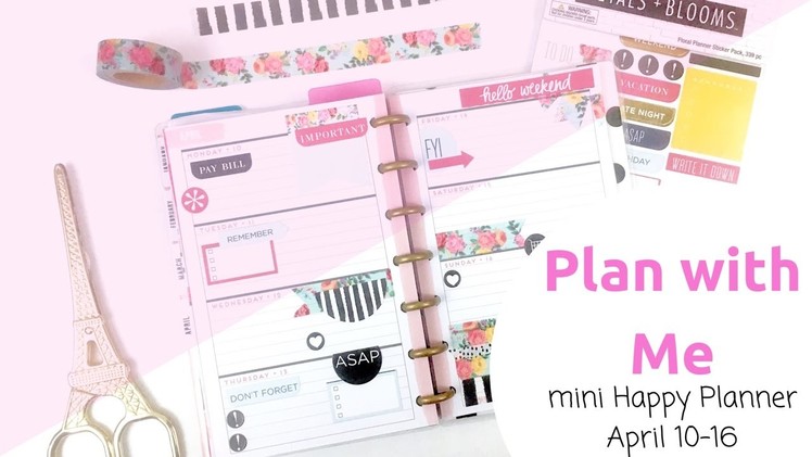 Plan With Me- April 10-16- mini Happy Planner