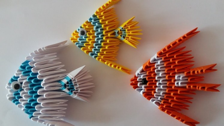 Poisson 2, fish 2 origami 3d