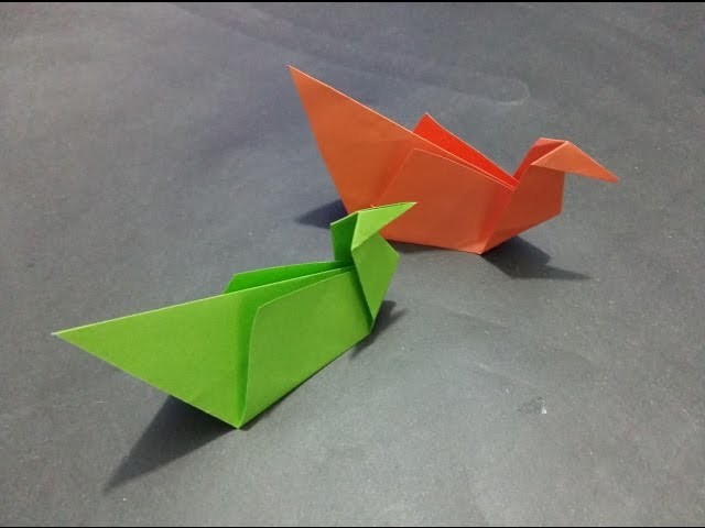 Simple Bird origami tutorial for kids