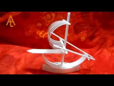 Weaving sailing ship from thermocol   DIY tutorial Artitude IN
