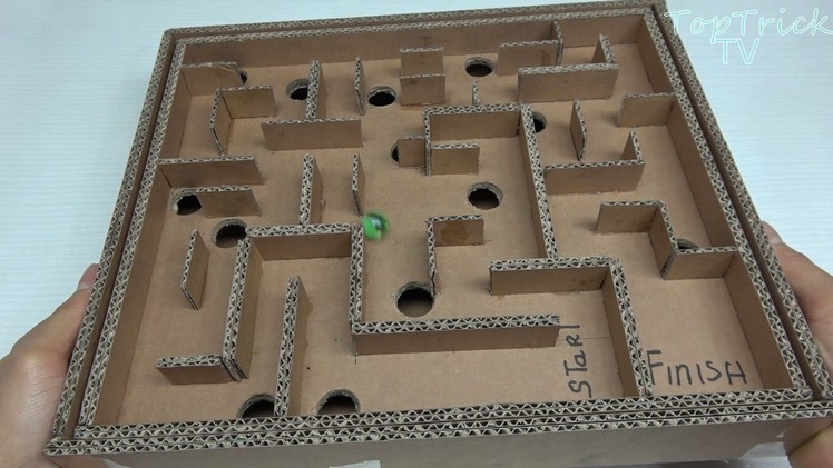Board Game Marble Labyrinth from Cardboard,How to Make Amazing Game[TopTrick TV]