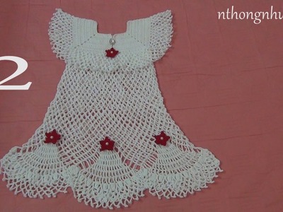 Crochet baby dress tutorial - Pattern 2 (2.4)