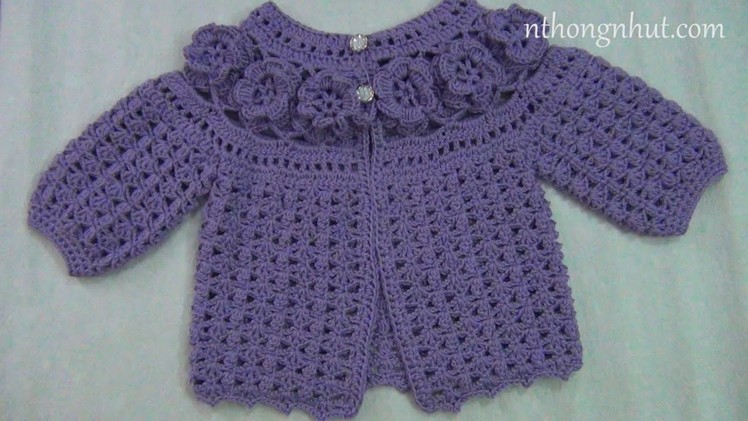 Crochet baby sweaters tutorial - Pattern 1 (1.2)