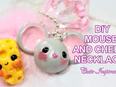 DIY BFF Charms - Cheese and Mouse - In Polymer Clay - friendship necklaces