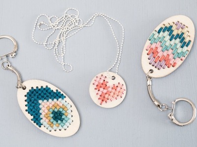 DIY : Embroidered keychains and jewellery by Søstrene Grene