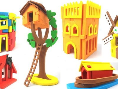 DIY Making 3D Houses for Kids |13 Types of Houses from all Over World | Craft House for Children