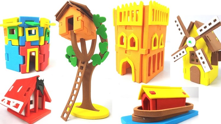 DIY Making 3D Houses for Kids |13 Types of Houses from all Over World | Craft House for Children