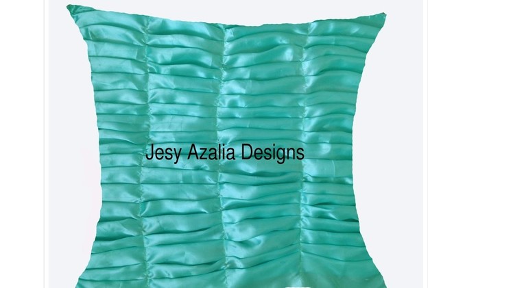 Fabric manipulation technique for a cushion cover.DIY CUSHIONS Jesy Azalia Designs