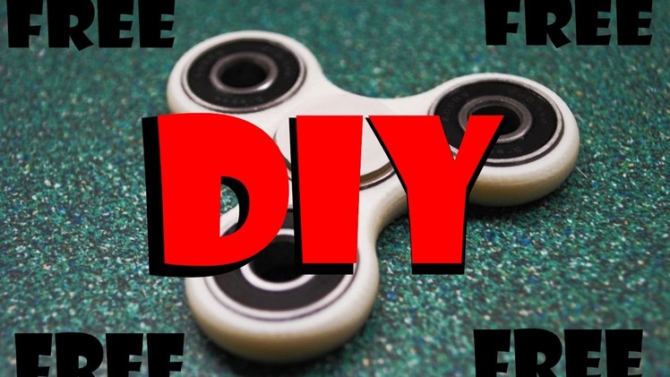 FREE DIY FIDGET SPINNER-CHEAPEST VERSION!! How-To-Make Hand Spinner Fidget Toy