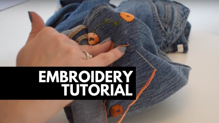 Growing your own jeans garden. An embroidery tutorial