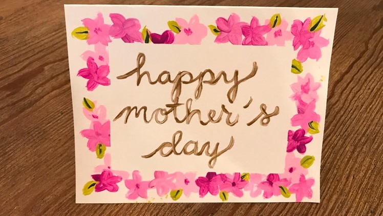 Homemade Mother's Day Card Kids Crafts DIY