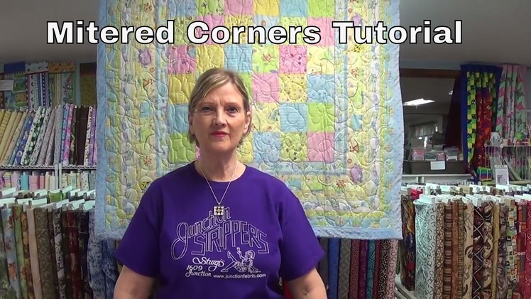 How to Add a Border with Mitered Corners Tutorial from www.junctionfabric.com