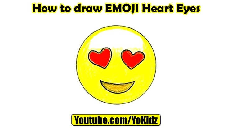 How to draw EMOJI Heart Eyes