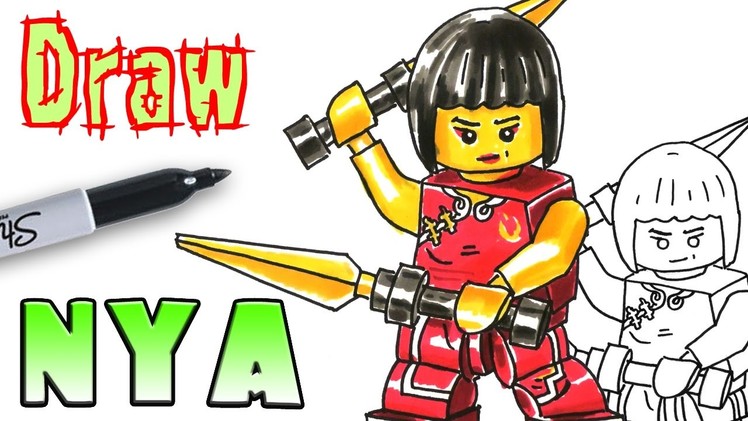 How to Draw Ninjago NYA - LEGO - Coloring Pages