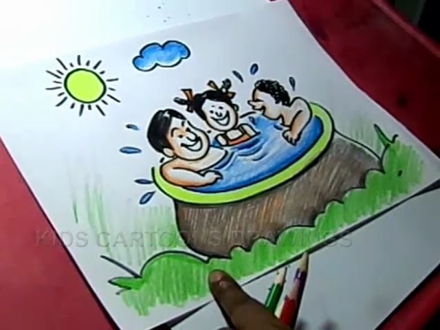 How to Draw Summer Season Drawing for Kids