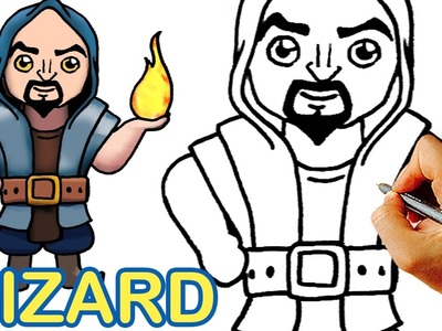 How to Draw Wizard Clash Royale. Clash of Clans Step by Step