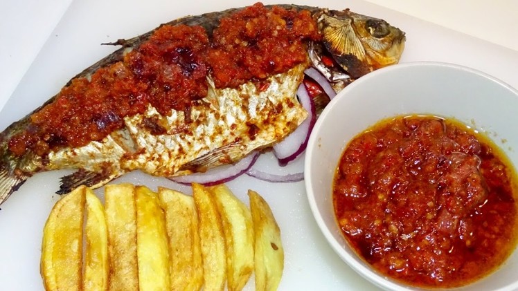 How To Grill Tilapia Fish || With Nigerian Hot pepper sauce
