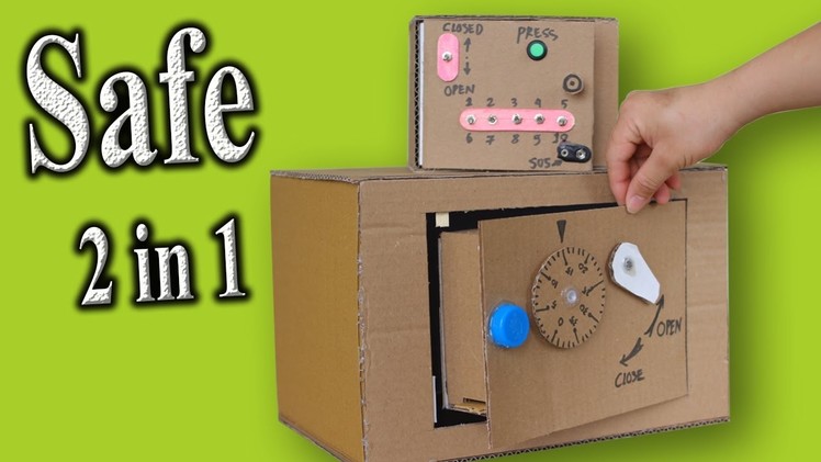 How to Make  "2 in 1" Safe from Cardboard - Diy Safe Combination Lock ,  Electronic [compilation]
