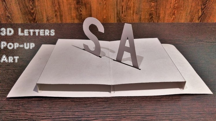 How to Make 3D Letters Pop Up Art - Pop up cards : SKM
