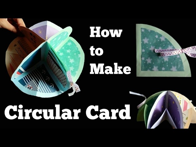 How to make a Circular Card | Handmade scrapbook ideas | Full Tutorial |