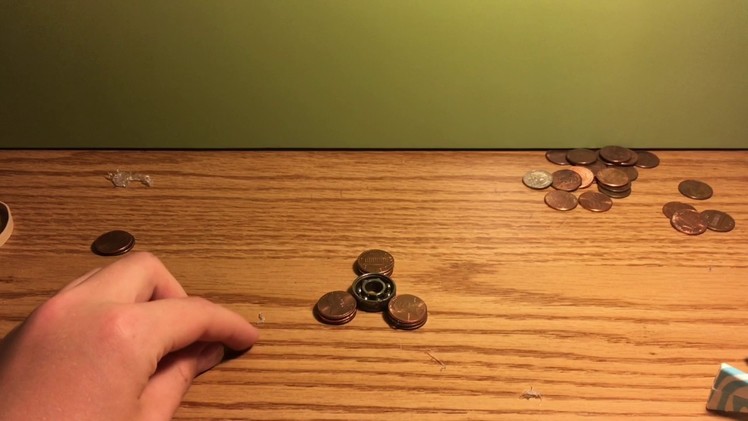 How To Make A Fidget Spinner Out Of Pennies!. Easiest Method!. Takes Just 5 Mins