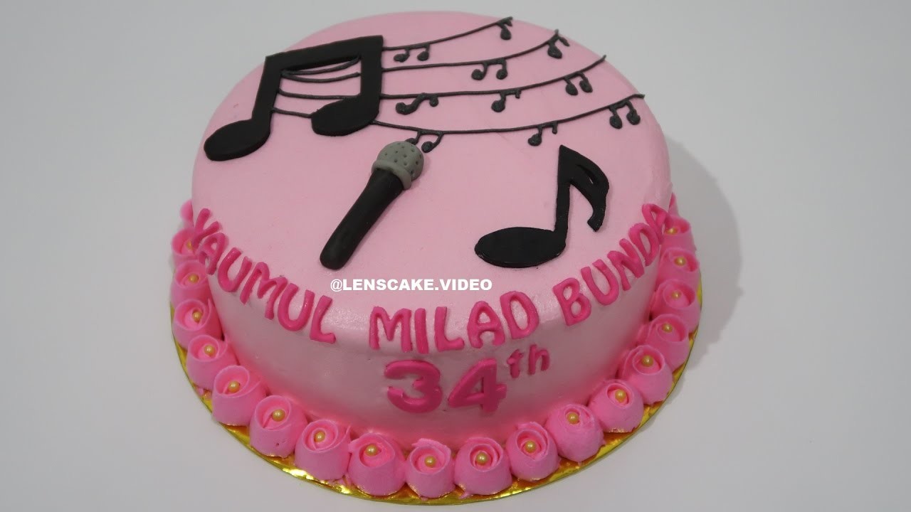 How To Make Birthday Cake Karaoke Theme Cara Membuat Kue Ulang Tahun