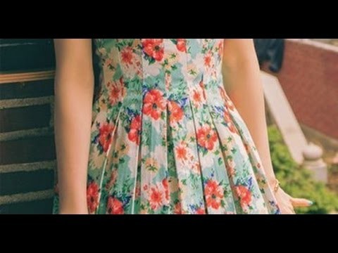How to make box pleated dress tutorial (english subtitles)