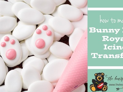 How to Make Bunny Paw Royal Icing Transfers