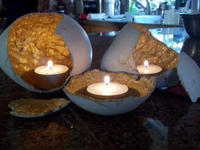 How to make Cement 'Dragon Egg'' Candle Holders