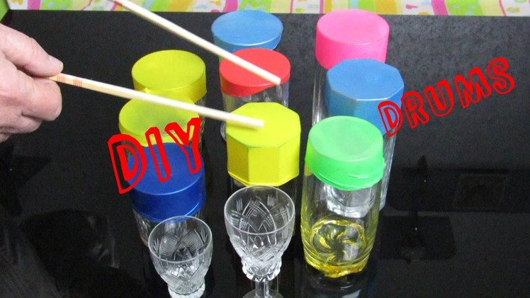 How To Make Drums Out Of Glasses And Balloons - DIY Drums