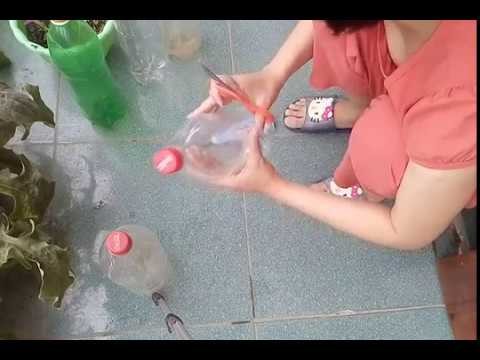 How to make flower pot from a coca cola botle