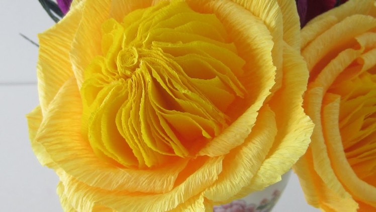 HOW TO MAKE JULIA CHILD ROSES USING CREPE PAPER